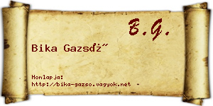 Bika Gazsó névjegykártya